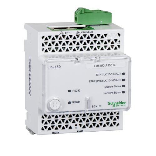 Schneider Electric Link150 Router - 2 Ports - PoE Ports - Fast Ethernet - DIN Rail