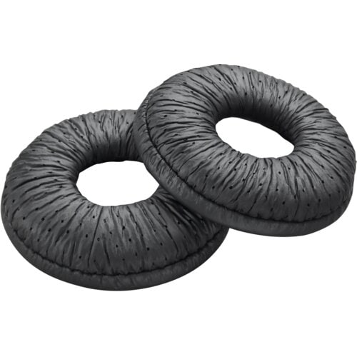 Poly Ear Cushion - Black - Leatherette - 2 / Pack