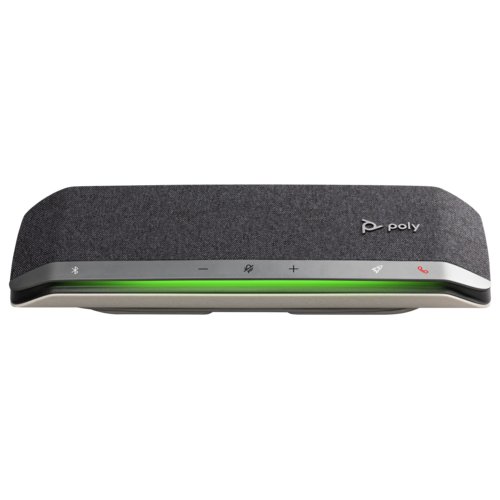Poly Sync 40 Wired/Wireless Bluetooth Speakerphone - Silver - 3 Microphone(s) - 50 mm Speaker(s)