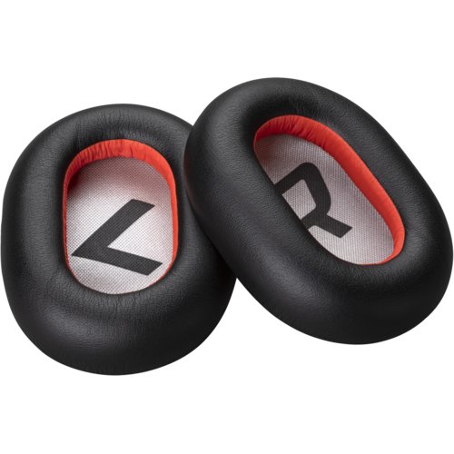 Poly Ear Cushion - Black - Leatherette - 2 Piece