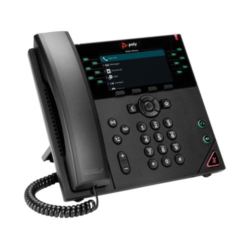 Poly VVX 450 IP Phone - Corded - Corded - Desktop, Wall Mountable - Black - VoIP - 2 x Network (RJ-45) - PoE Ports