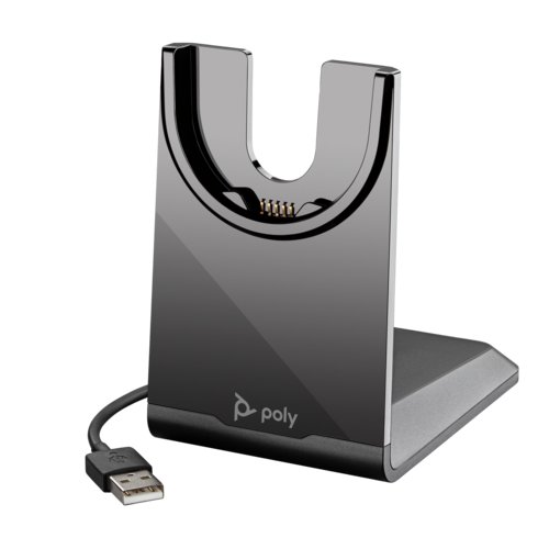 Poly Voyager Wired Cradle for Bluetooth Headset - Charging Capability - USB Type A - Black