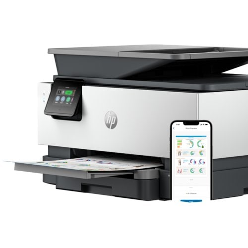 HP Officejet Pro 9120b Wired & Wireless Inkjet Multifunction Printer - Colour - Cement - Copier/Fax/Printer/Scanner - 32 p