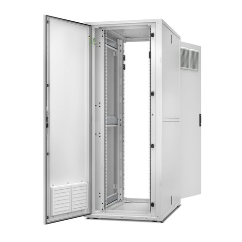 APC by Schneider Electric NetShelter RX 42U Enclosed Cabinet Rack Cabinet for IT Equipment - White - 1361 kg Maximum Weigh