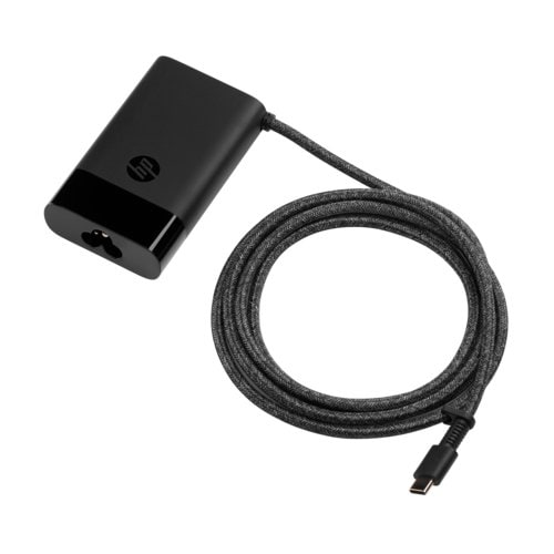 HP 65 W AC Adapter - Universal Adapter - For Notebook, USB Type C Device, Tablet PC, Smartphone - 1 m Cable - 120 V AC Inp