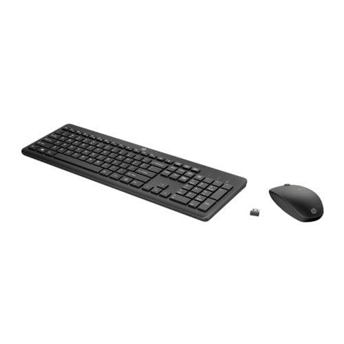 HP 235 Keyboard & Mouse - Spanish - 1 Piece - USB Type A Plunger/Membrane Wireless RF 2.40 GHz Keyboard - Keyboard/Keypad 