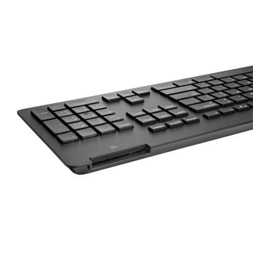 HP Business Slim Keyboard - Cable Connectivity - USB Type A Interface - Spanish - Black - Plunger Keyswitch - CoPilot Hot 