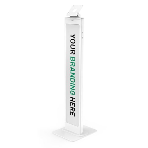 Compulocks VESA Brandable Floor Stand White - 100mm x 100mm VESA Compatible Mount, Can be set in landscape or portrait mod