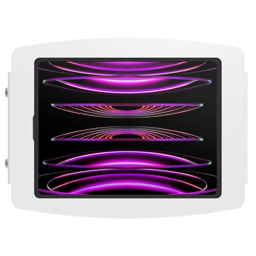 Compulocks iPad Pro 12.9" (3-6th Gen) Space Enclosure Wall Mount White - High-Grade Aluminum Enclosure, Conceals charging 
