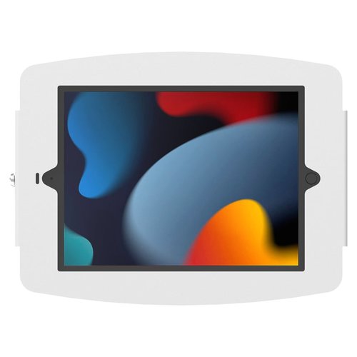 Compulocks iPad 10.2" Space Enclosure Wall Mount White - High-Grade Aluminum Enclosure, Conceals charging cable, Quick Loc