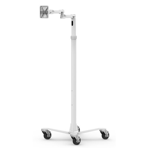 Compulocks Medical Rolling Cart Extended - VESA Compatible White - 75x75mm & 100x100 mm VESA Mount Compatibility, Maximum 
