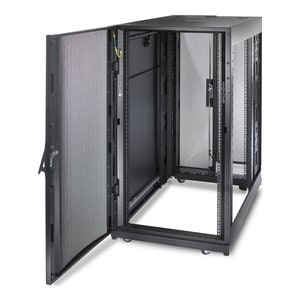 APC by Schneider Electric NetShelter SX 24U Floor Standing Enclosed Cabinet Rack Cabinet for Server, Storage - 482.60 mm R