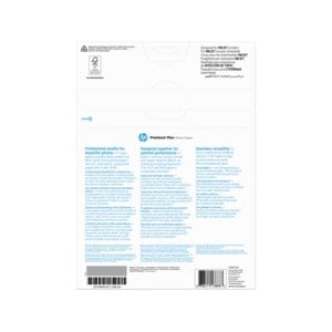 HP Premium Plus Inkjet Photo Paper - Recycled - A4 - 210 mm x 297 mm - 300 g/m² Grammage - Semi-gloss - 20 / Pack - Smudge