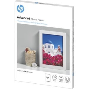 HP Photo Paper - 130 mm x 180 mm - 250 g/m² Grammage - Glossy - 25 Sheet