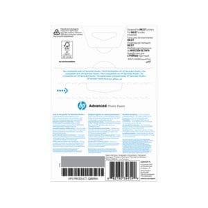 HP Advanced Inkjet Photo Paper - 100 mm x 150 mm - 250 g/m² Grammage - Glossy - 25 Sheet