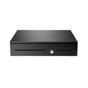 HP Value 4AK35AA Cash Drawer - 2 Media Slot - 3 Lock Position - Steel - Black - 103 mm Height x 420 mm Width x 410 mm Depth
