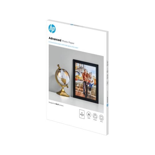 HP Advanced Inkjet Photo Paper - 91 Brightness - A4 - 210 mm x 297 mm - 250 g/m² Grammage - Glossy - 25 Sheet