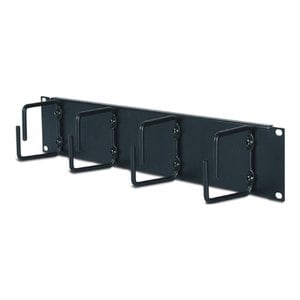 APC by Schneider Electric Cable Organizer - Black - 1 Each Pack - Cable Manager - 2U Rack Height