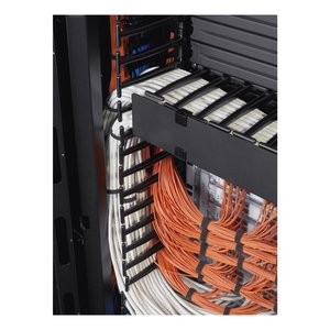 APC by Schneider Electric AR7717A Cable Organizer - Black - 4 Each Pack - TAA Compliant - Cable Pass-through - 42U Rack He
