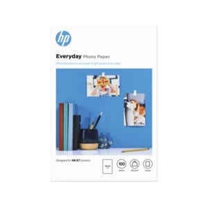 HP Everyday Inkjet Photo Paper - 100 mm x 150 mm - 200 g/m² Grammage - Smooth - 100 / Pack
