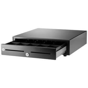 HP Cash Drawer - 2 Media Slot - 3 Lock Position - Printer Driven - Black - 109.2 mm Height x 414 mm Width x 411.5 mm Depth