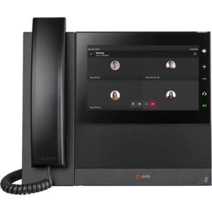 Poly CCX 600 IP Phone - Corded - Corded/Cordless - Wi-Fi, Bluetooth - Desktop - Black - 24 x Total Line - VoIP - 17.8 cm (