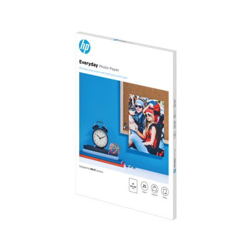 HP Everyday Inkjet Photo Paper - A4 - 210 mm x 297 mm - 170 g/m² Grammage - Semi-gloss - 25 Sheet