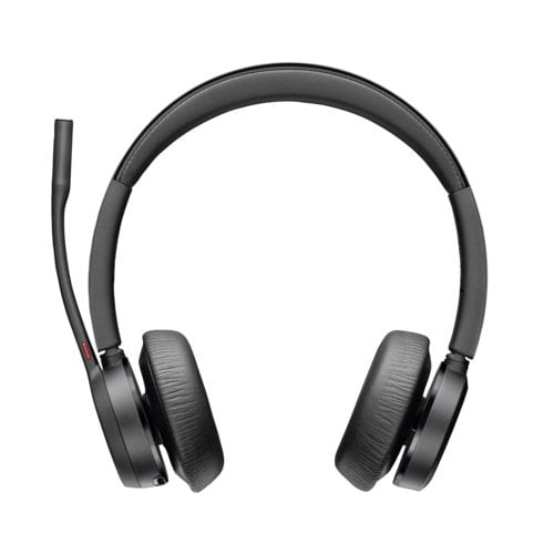 Poly Voyager 4300 UC 4320 Wired/Wireless On-ear, Over-the-head Stereo Headset - Black - Microsoft Teams Certification - Go