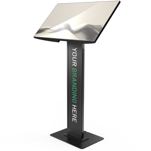 Compulocks Brandable VESA Floor Stand for Screens Up to 32 Inches - Black - Brandable VESA Floor Stand for Screens Up to 3