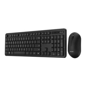 Asus CW100 Keyboard & Mouse - Nordic - USB Wireless RF 2.40 GHz Keyboard - USB Wireless RF Mouse - Optical - 1600 dpi - Sc