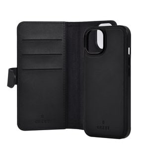 gre8t Carrying Case (Wallet) Apple iPhone 15 Smartphone - Black