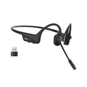 SHOKZ OpenComm2 UC 2025 Upgrade Wireless Bluetooth Bone Conduction Videoconferencing Headset with USB-C Charging Port and 
