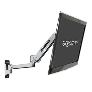 Ergotron Wall Mount for Flat Panel Display - Polished Aluminum - Height Adjustable - 106.7 cm (42") Screen Support - 11.34