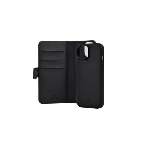 gre8t Carrying Case (Wallet) Apple iPhone 15 Smartphone - Black
