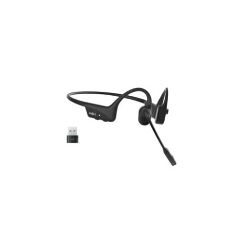 SHOKZ OpenComm2 UC 2025 Upgrade Wireless Bluetooth Bone Conduction Videoconferencing Headset with USB-C Charging Port and 
