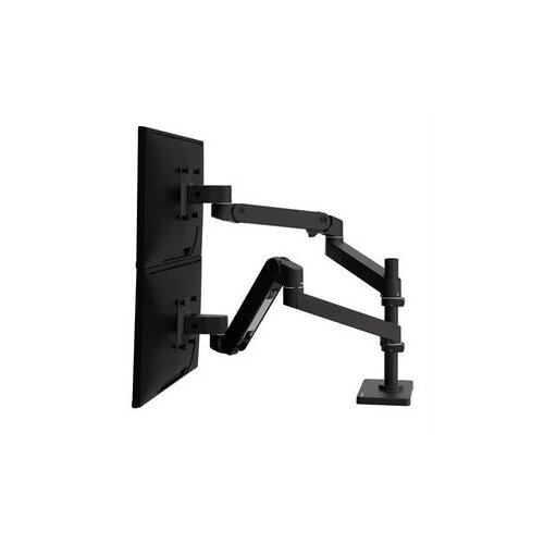 LX Pro Dual Stacking Arm, Two Monitor Mount - Black