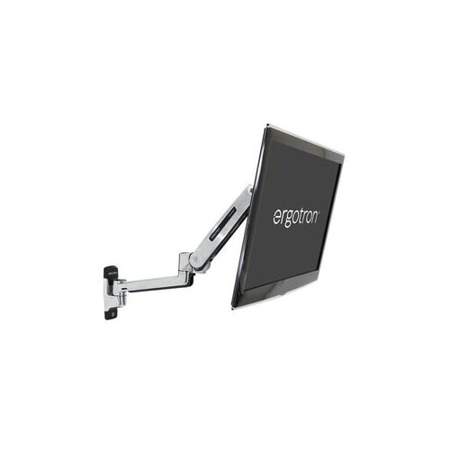 Ergotron Mounting Arm for Display Screen, Digital Signage Display, LCD Display, TV - Polished Aluminum - Height Adjustable