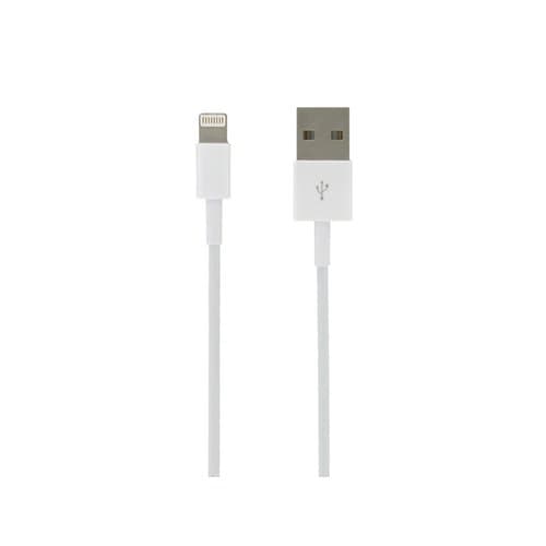 CABLE USB-A VERS APPLE LIGHTNING - Longueur 1m - Charge et synchronisation - Blanc - Compatible Apple iPhone et Apple iPad