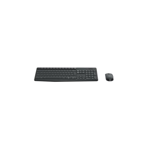 Logitech MK235 Keyboard & Mouse - Hungarian - Wireless - Keyboard/Keypad Color: Grey - Wireless - Pointing Device Color: Grey