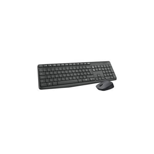 Logitech MK235 Keyboard & Mouse - Hungarian - Wireless - Keyboard/Keypad Color: Grey - Wireless - Pointing Device Color: Grey