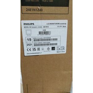 Philips E-line 24E1N1200A 24" Class Full HD LED Monitor - 16:9 - Textured Black - 60.5 cm (23.8") Viewable - In-plane Swit