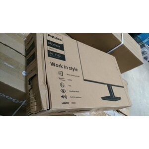 Philips E-line 24E1N1200A 24" Class Full HD LED Monitor - 16:9 - Textured Black - 60.5 cm (23.8") Viewable - In-plane Swit
