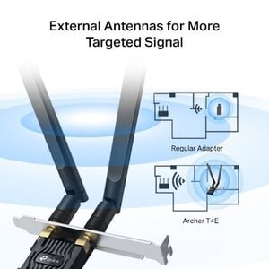TP-Link Archer T4E IEEE 802.11ac Dual Band Wi-Fi Adapter for Desktop Computer - PCI Express - 1.17 Gbit/s - 2.40 GHz ISM -
