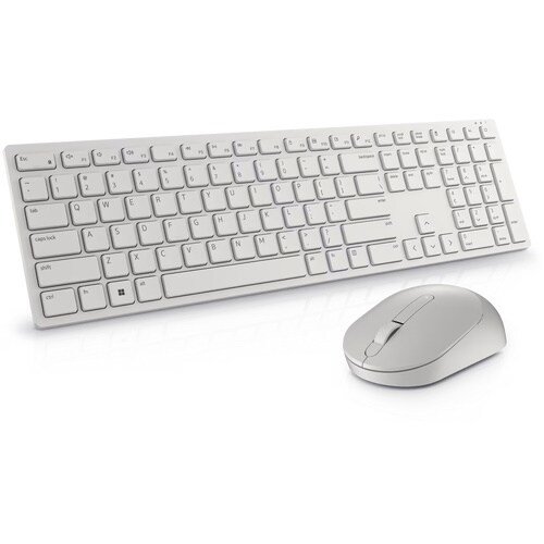 Dell KM5221W Keyboard & Mouse - QWERTZ - Hungarian - Wireless Keyboard - Keyboard/Keypad Color: White - Wireless Mouse - P