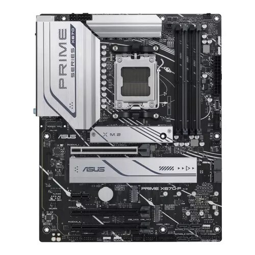 Asus Prime PRIME X670-P Desktop Motherboard - AMD X670 Chipset - Socket AM5 - ATX - Ryzen 7, Ryzen 8, Ryzen 9 Processor Su