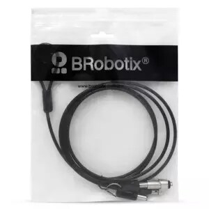 BROBOTIX CANDADO DE SEGURIDAD PARA LAPTOP, PORTÁTIL TIPO WEDGE (N17®, NOBLE SLOT) DE LLAVE, 1.8 METROS, CABLE DE ACERO DE 