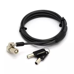 BROBOTIX CANDADO DE SEGURIDAD PARA LAPTOP, PORTÁTIL TIPO WEDGE (N17®, NOBLE SLOT) DE LLAVE, 1.8 METROS, CABLE DE ACERO DE 