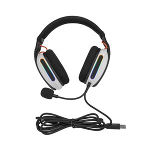Audífonos Gamer Diadema Alambrica, Gaming Headset Gamer, Con Microfono Desmontable, Iluminación RGB, Usb Con Cable Trenzad