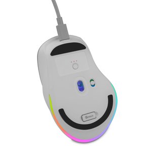 Mouse Gamer Getttech, Inalámbrico/alámbrico, Bluetooth, Usb, 6400dpi, Retroiluminación Rgb, Negro