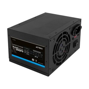 Fuente de Poder Acteck ATX Blazar Prime FT500P / 500W / 1x20+4 pin + 1xAtx 4 + 2xSata / 2xMolex 4 pin + 1x / Essential Negro